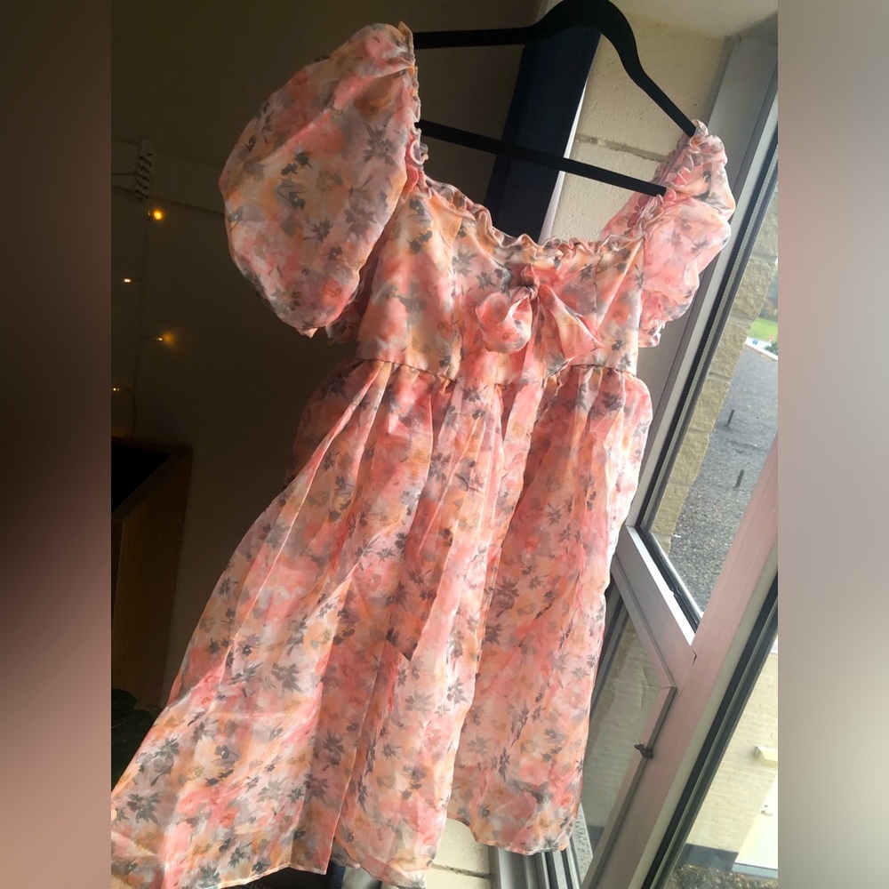 Brand new unworn Pink floral babydoll dress - Picture 2 of 3